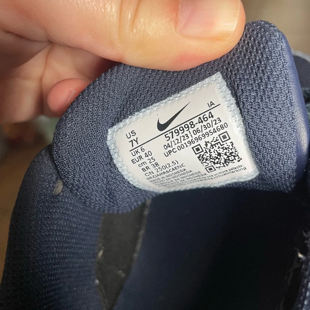 Nike Dark Blue Sneakers with Pink and Blue Accents